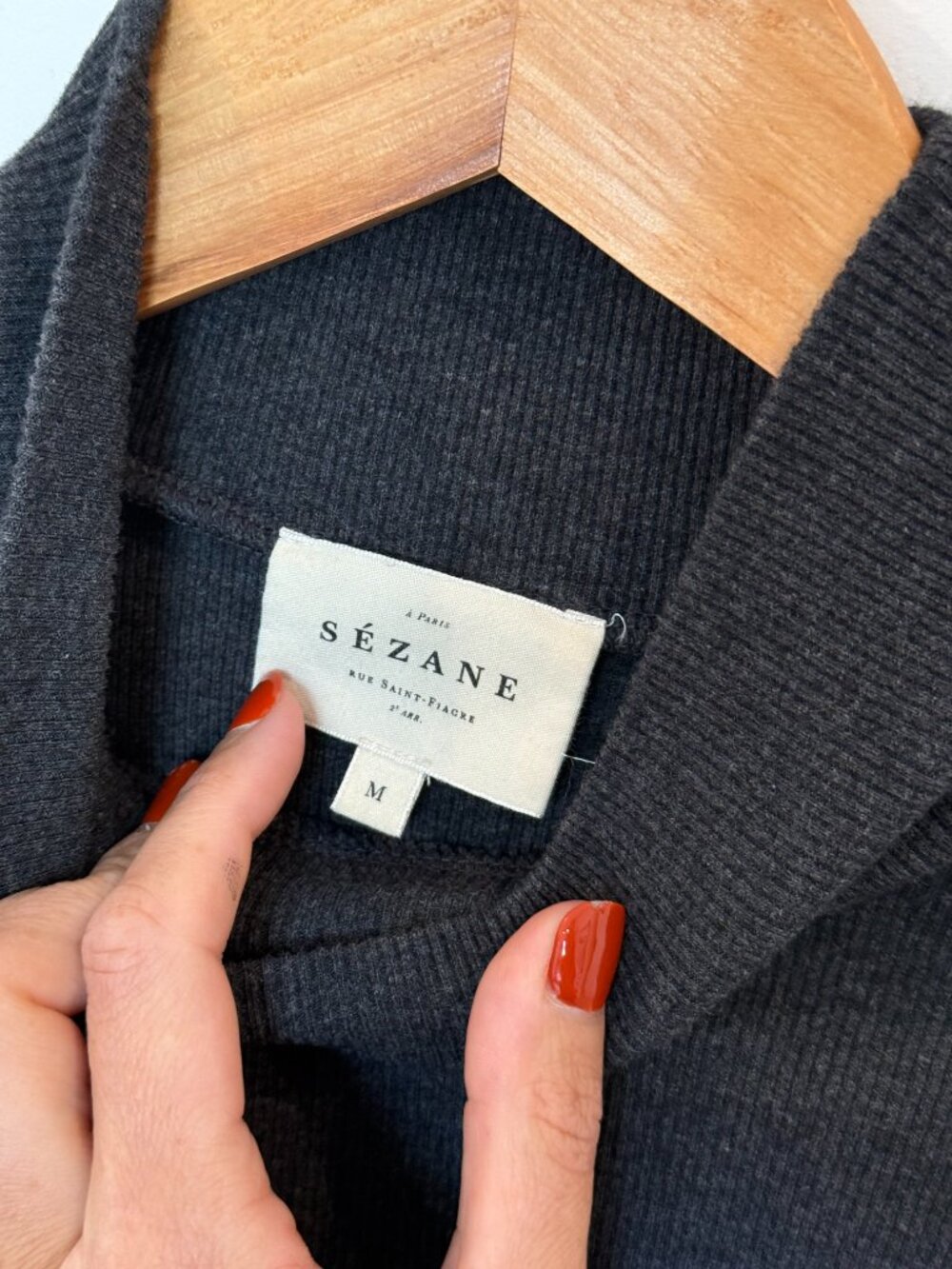 Sezane Felix Jumper Charcoal Grey - Size M - Picture 6 of 6